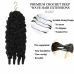 Kinky Curly Feather Crochet Human Hair Extensions Natural Black 100g Lightweight Individual Crochet Hair for Full Volume